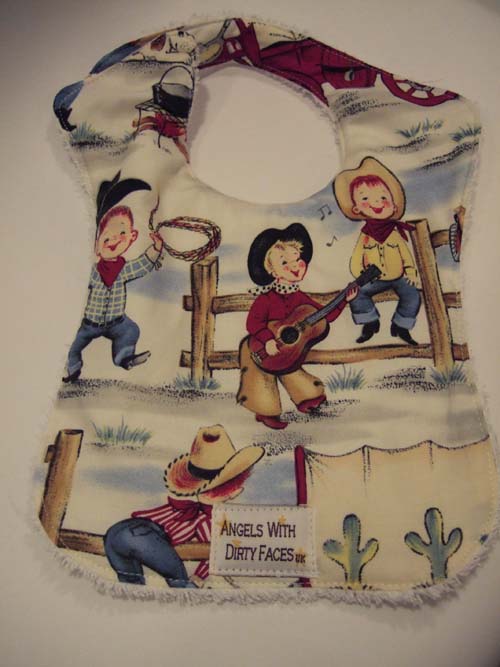 Angels With Dirty Faces -boys cowboy bib